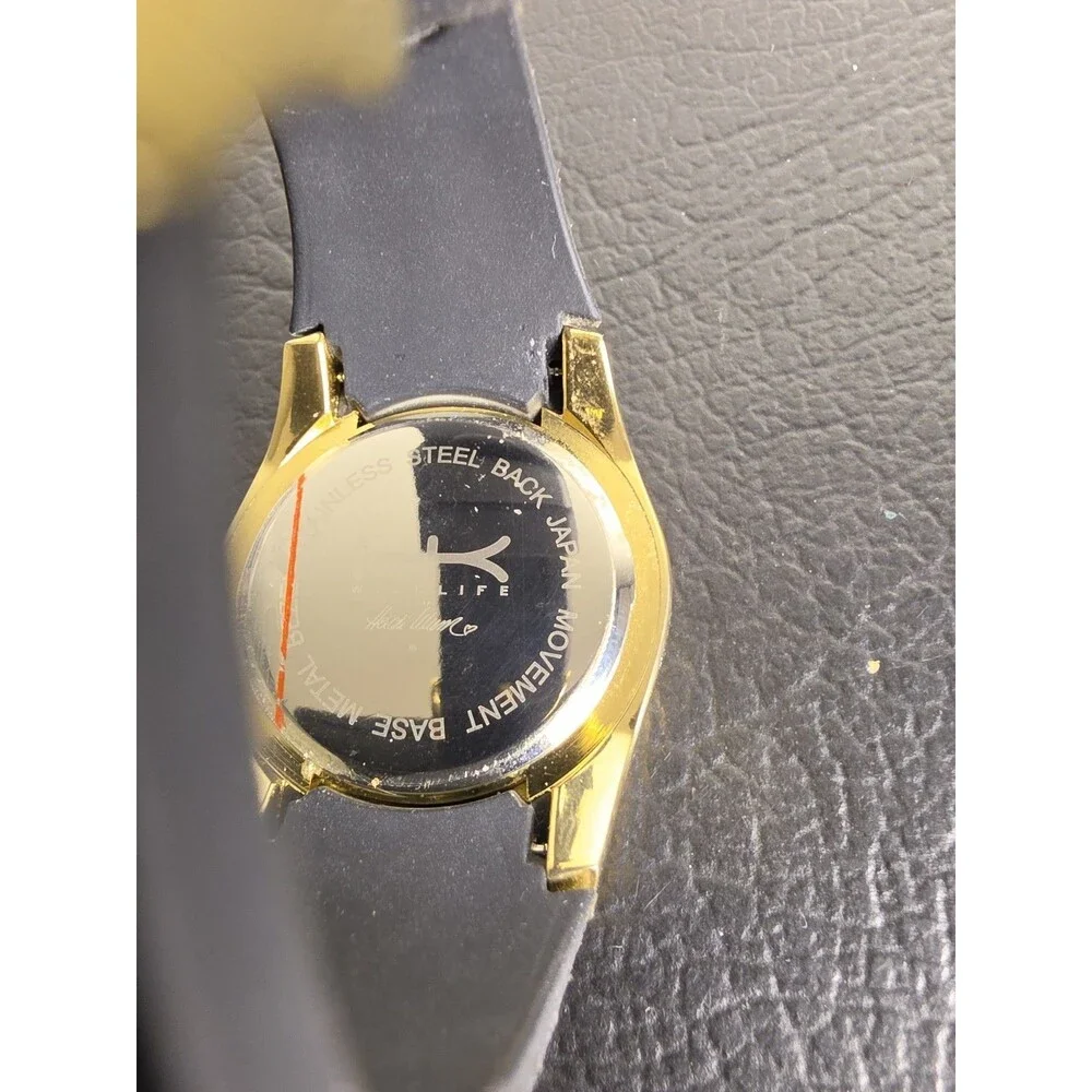 Wildlife by Heidi Klum Mens Dress Watch 38mm Gold Tone Day Date New Battery